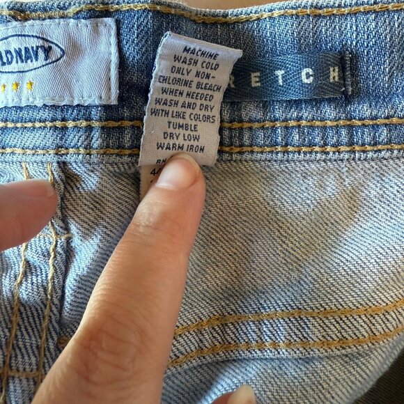 Women's Light Blue Old Navy Cuffed Capri Denim Jeans 16 - EUC - Picture 4 of 6